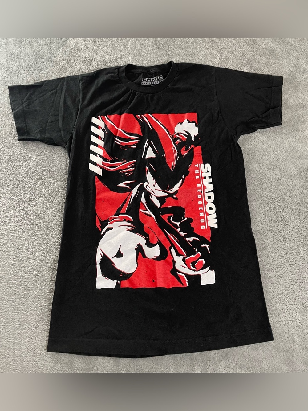 Sonic The Hedgehog T Shirt Men's Small Shadow The Hedgehog Short Sleeve Tee